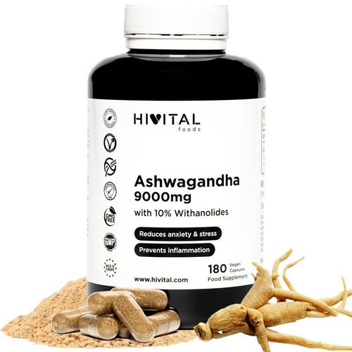 Ashwagandha 9000 Mg. 180 Gélules Végétaliennes 
