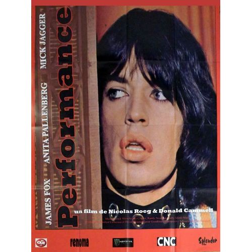 Performance - Véritable Affiche De Cinéma Pliée - Format 120x160 Cm - De Nicolas Roeg, Donald Cammell - James Fox, Mick Jagger, Anita Pallenberg - 1970 Reedition 2010