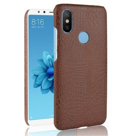 Étui Pour Classique Élégant Xiaomi Mi A2 /Mi 6x Mode Classique D'alligator Compatibilité Anti Éraflure Housse De Protection - Le Brun