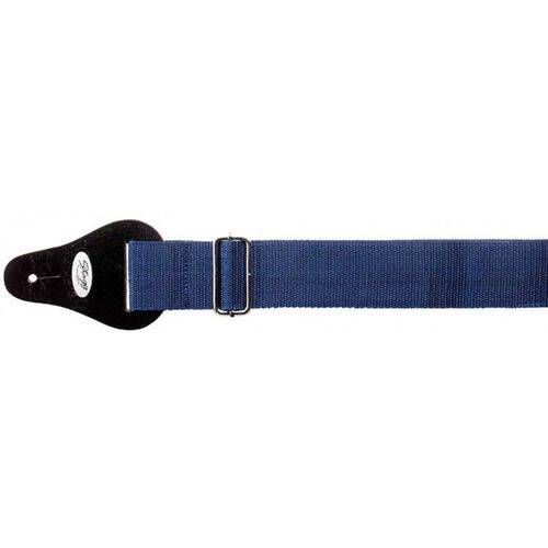 Sangle Guitare 5 Cm Stagg Bja006bl Bleue Nylon