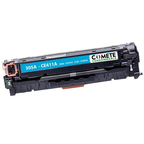 COMETE - 1 Toner compatible HP 304/305/312AC CC531A/CE411A/CF381A Cyan - COMETE CONSOMMABLE