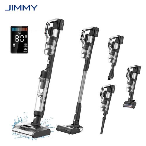 JIMMY PW11 Pro Max 5 en 1 Laveuse de sol, puissance élevée de 460 W, double nettoyage, séchage rapide à l'air chaud, écran LED, conception à plat à 180 °, brosses à double rouleau