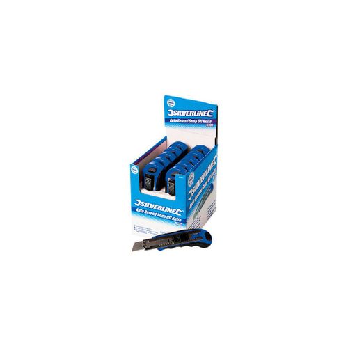Boîte présentoir de 10 cutters à lame sécable auto-rechargeables 18 mm - 10 pcs