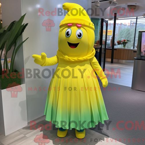 Costume De Mascotte Redbrokoly De Magicien Bleu Ciel Habillé D Une Robe Taille Empire Et De Bérets