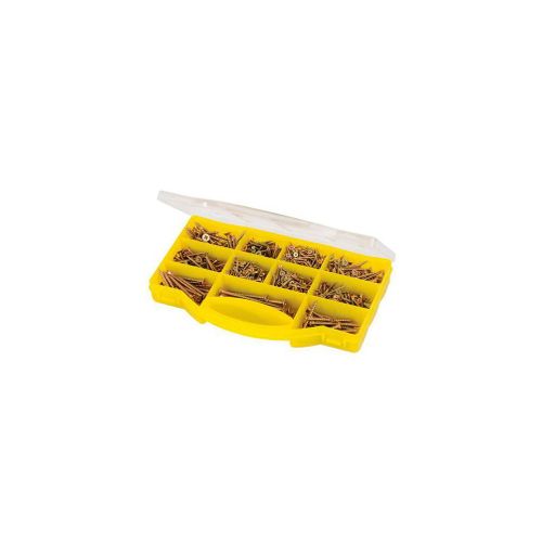 Coffret de vis PZ zinguées bichromatées à tête fraisée 780 pcs - 365265 - Fixman