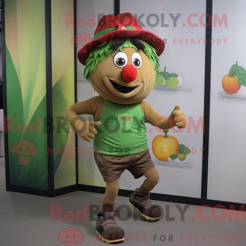 Costume Mascotte Redbrokoly De Silver Alliance Personnage Habillé Avec Un Jean Évasé Et Des Bracelets