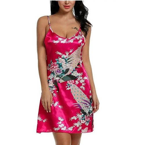 Robe De Nuit Courte En Soie Pour Femme,Tenue Sexy De Bonne Qualité,Bretelles Spaghetti,Grande Taille,Été 2112