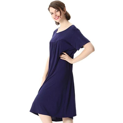 Robe Pyjama À Manches Courtes Pour Femmes,Vêtements De Nuit Amples,Jupe Longue,Grande Taille,Modal,Grande Taille,6xl,7xl,600