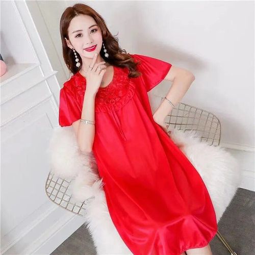 Chemise De Nuit Sexy En Satin Pour Femmes,Vêtements De Nuit Injsoft,Grande Taille,Dentelle S-Xl,Robe De Nuit,Lingerie Sexy,Robe Mini Zones,Robe De Nuit