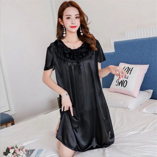 Chemise De Nuit Sexy En Satin Pour Femmes,Vêtements De Nuit Injsoft,Grande Taille,Dentelle S-Xl,Robe De Nuit,Lingerie Sexy,Robe Mini Zones,Robe De Nuit