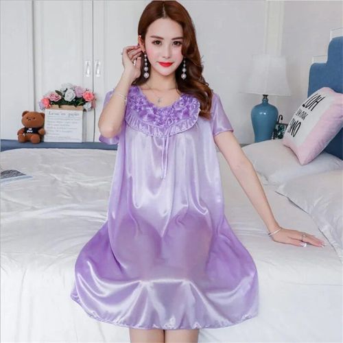 Chemise De Nuit Sexy En Satin Pour Femmes,Vêtements De Nuit Injsoft,Grande Taille,Dentelle S-Xl,Robe De Nuit,Lingerie Sexy,Robe Mini Zones,Robe De Nuit
