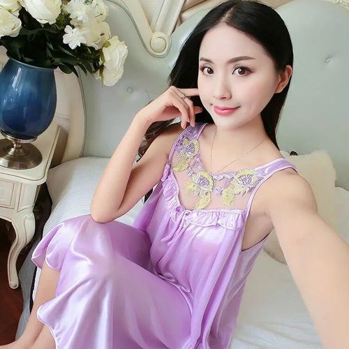 Chemise De Nuit Sexy En Satin Pour Femmes,Vêtements De Nuit Injsoft,Grande Taille,Dentelle S-Xl,Robe De Nuit,Lingerie Sexy,Robe Mini Zones,Robe De Nuit