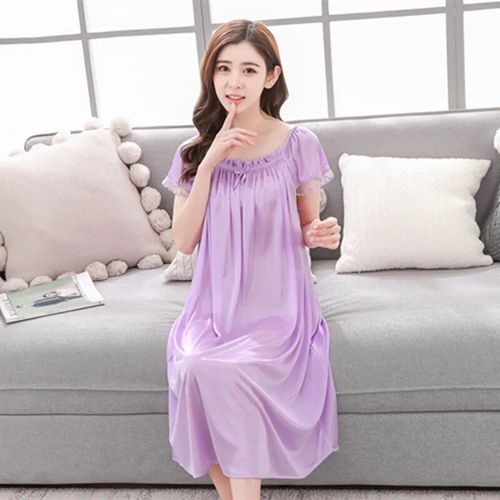 Chemise De Nuit Sexy En Satin Pour Femmes,Vêtements De Nuit Injsoft,Grande Taille,Dentelle S-Xl,Robe De Nuit,Lingerie Sexy,Robe Mini Zones,Robe De Nuit