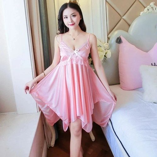 Robe De Nuit En Satin De Soie Et Dentelle Pour Femmes,Vêtements De Nuit Sexy,Bretelles Spaghetti,Lingerie,Été,2022