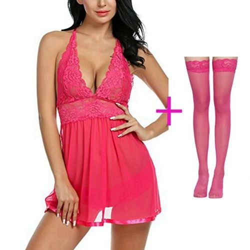 Robe De Nuit En Dentelle Transparente Pour Femmes,Lingerie Sexy,Vêtements De Nuit Transparents