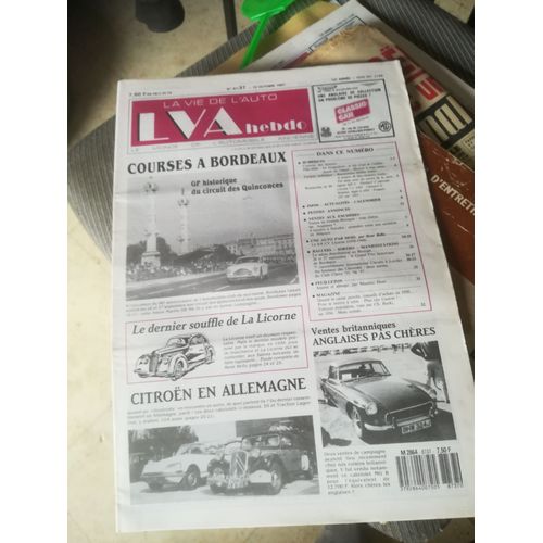 La Vie De L'auto 87/37 Licorne 6 Et 8cv
