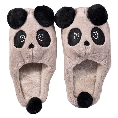 Pantoufles Cocooning Pour Femme Confort Premium St5967 Panda Taupe