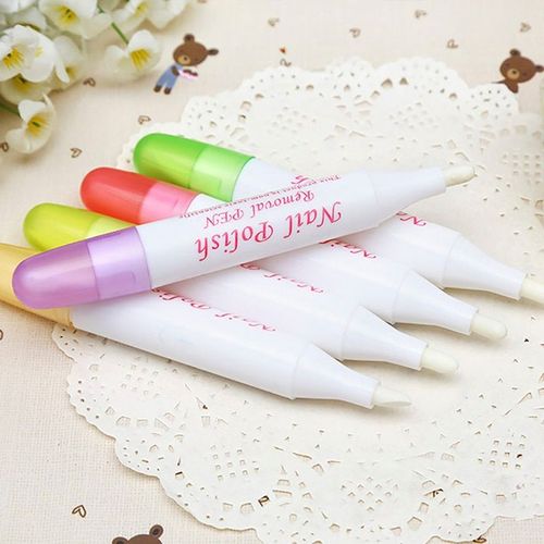 Stylo Dissolvant Pour Vernis À Ongles, 5 Pièces, 3 Têtes En Coton, Correcteur Professionnel, Stylo De Bricolage, Nettoyeur Nail Art, Outil D'erreur, Vente En Gros 