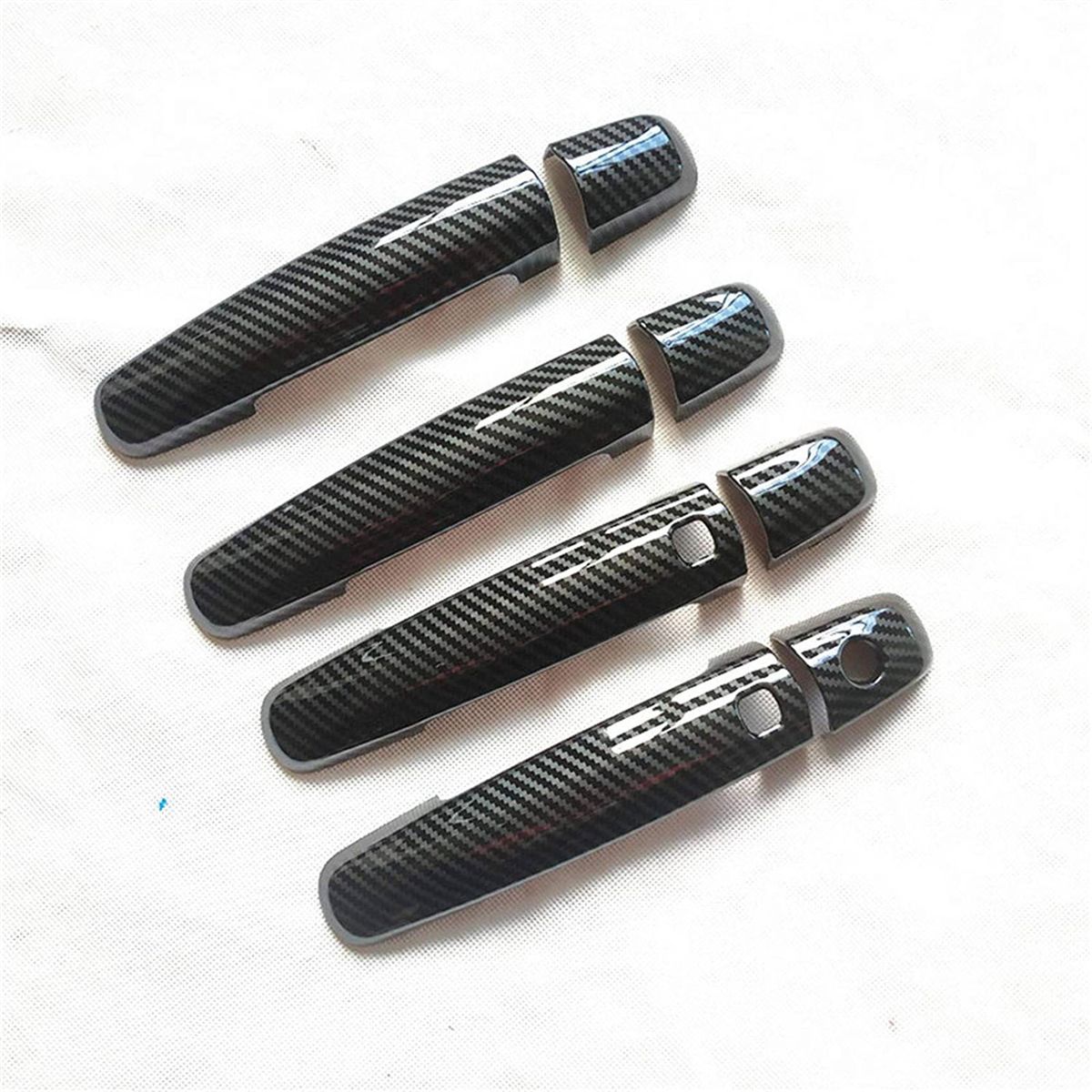 2x Garniture Chrome Pour Poigne De Porte En Fibre Abs Voit... - 5