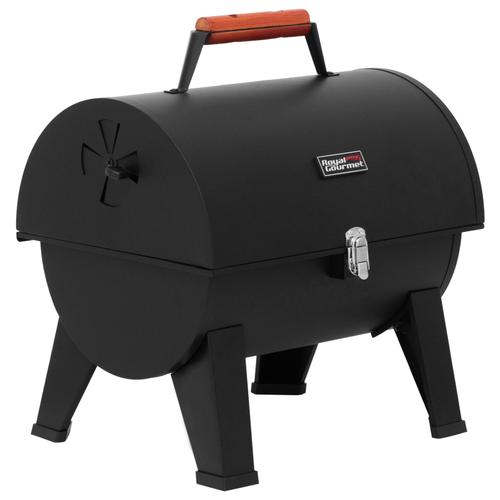 Barbecue à Charbon de Bois Portable Royal Gourmet - BBQ Grill Charbon en Fil d'Acier Émaillé - Surface Cuisson 44 x 31,8 cm - Noir