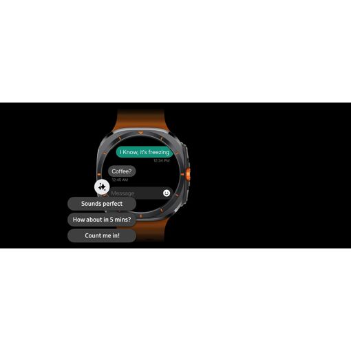 Montre Connect�e Samsung Galaxy Watch Ultra - Bo�tier 47 mm avec bracelet caoutchouc taille S/M/L - 4G - Gris Titane image 7 | Rakuten