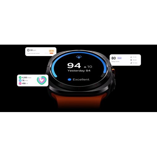 Montre Connect�e Samsung Galaxy Watch Ultra - Bo�tier 47 mm avec bracelet caoutchouc taille S/M/L - 4G - Gris Titane image 6 | Rakuten