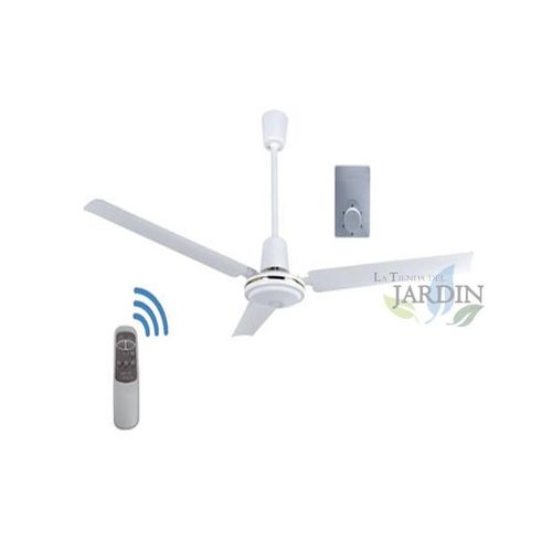 Ventilateur de plafond sans lumière 90 cm 60W, télécommande