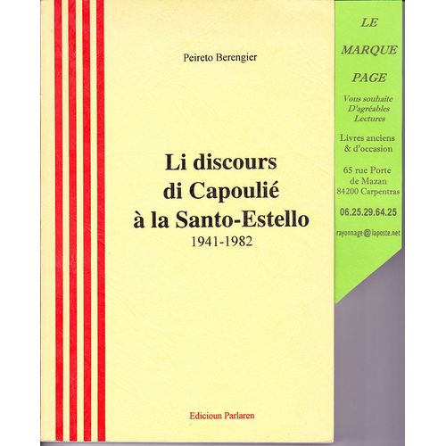 Li Discours Di Capouliè À La Santo - Estello 1941 - 1982