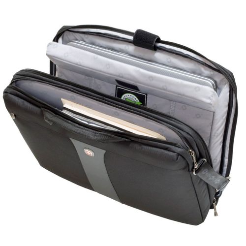 Wenger Legacy 17" Laptop Slimcase - Housse d'ordinateur portable - 17" - noir/gris