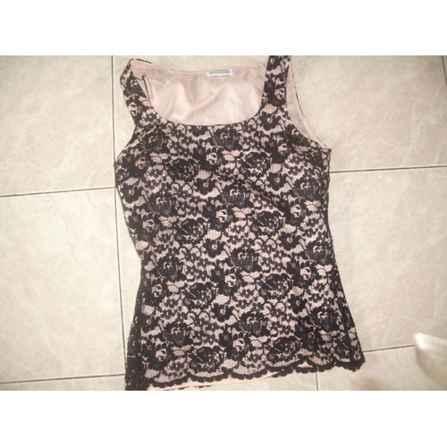 Haut Bustier Dentelle Noire T36