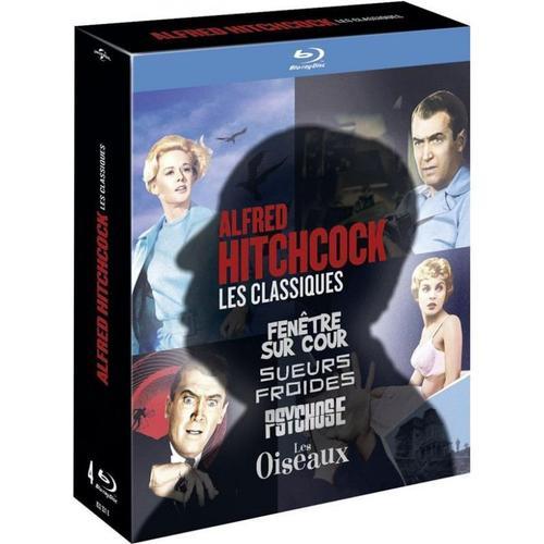 Alfred Hitchcock, Les Classiques : Fenêtre Sur Cour + Sueurs Froides + Psychose + Les Oiseaux - Pack - Blu-Ray