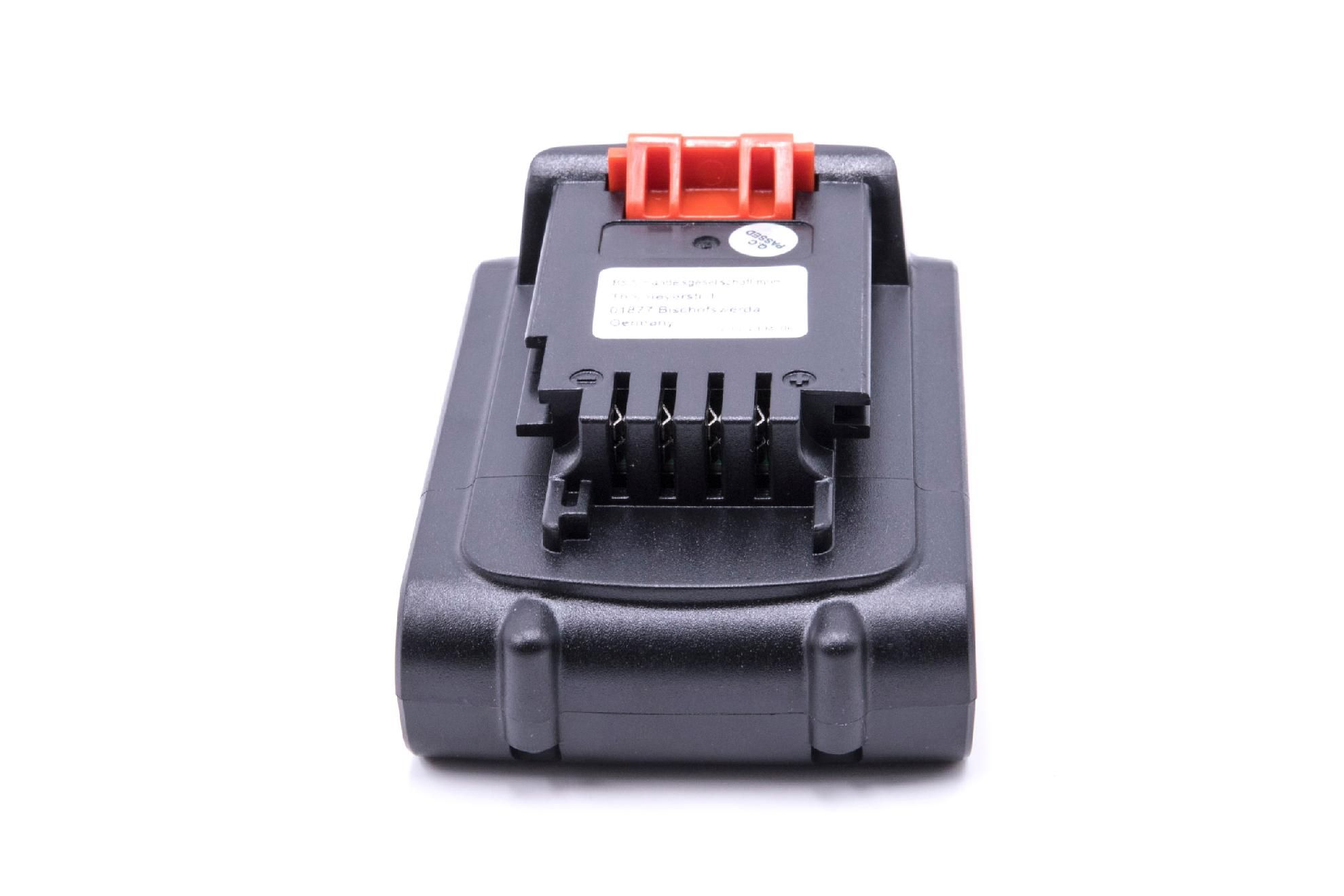 vhbw Batterie remplacement pour Black & Decker BL1518-XJ, BL2018-XJ, BL3018, BL3020 pour outil électrique (1500 mAh, Li-ion, 18 V)