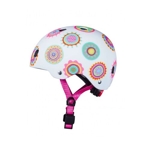 Casque Vlo Et Trottinette Doodle Dots Boucle Magntique Lumire Led Intgre Taille S