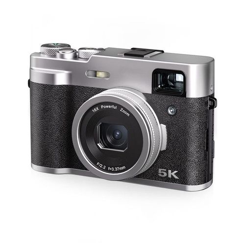 Appareil photo numérique 5K avec caméras avant et arrière, viseur, autofocus Le noir