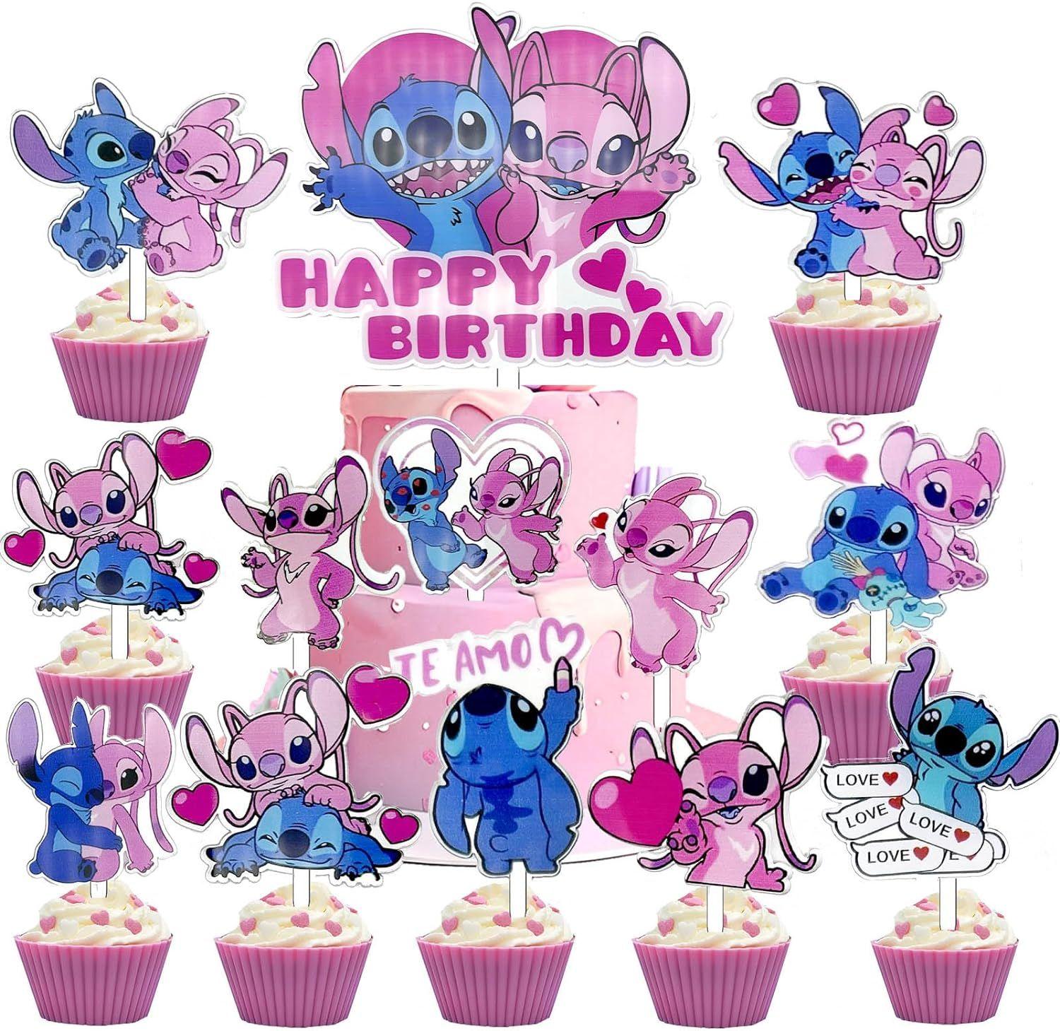 Stitch Decoration Gateau Stitch, 13pcs Deco Gateau Stitch, A...