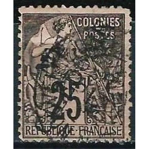 Nouvelle Calédonie, Colonie Française 1892, Beau Timbre Yvert 29, Type Alphée Dubois, 25c. Noir Sur Rose Surchargé "Nlle Caledonie", Oblitéré, Tbe