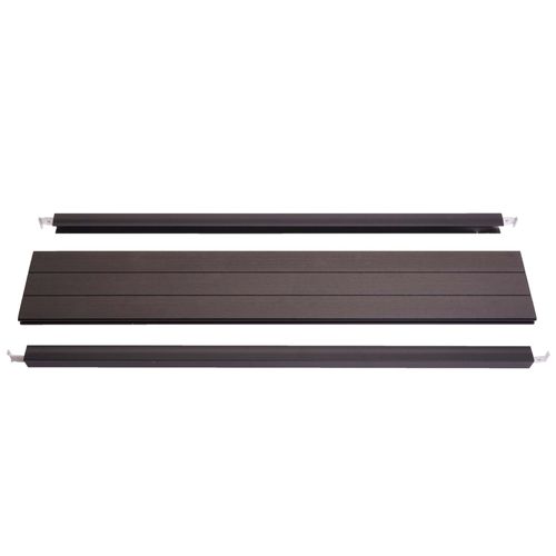 Set De Finition Pour Brise-Vue En Wpc Sarthe, Profil De Finition, Poteaux En Aluminium   90cm, Anthracite