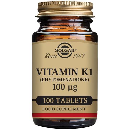 Natural Vitamin K 100 Mcg 100 Tablets 