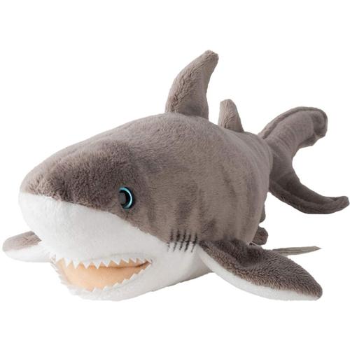 Peluche Requin Blanc De 38 Cm Gris Blanc