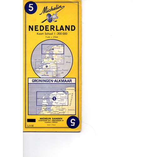 Carte Michelin Nederland N°5 Groningen -Alkmaar