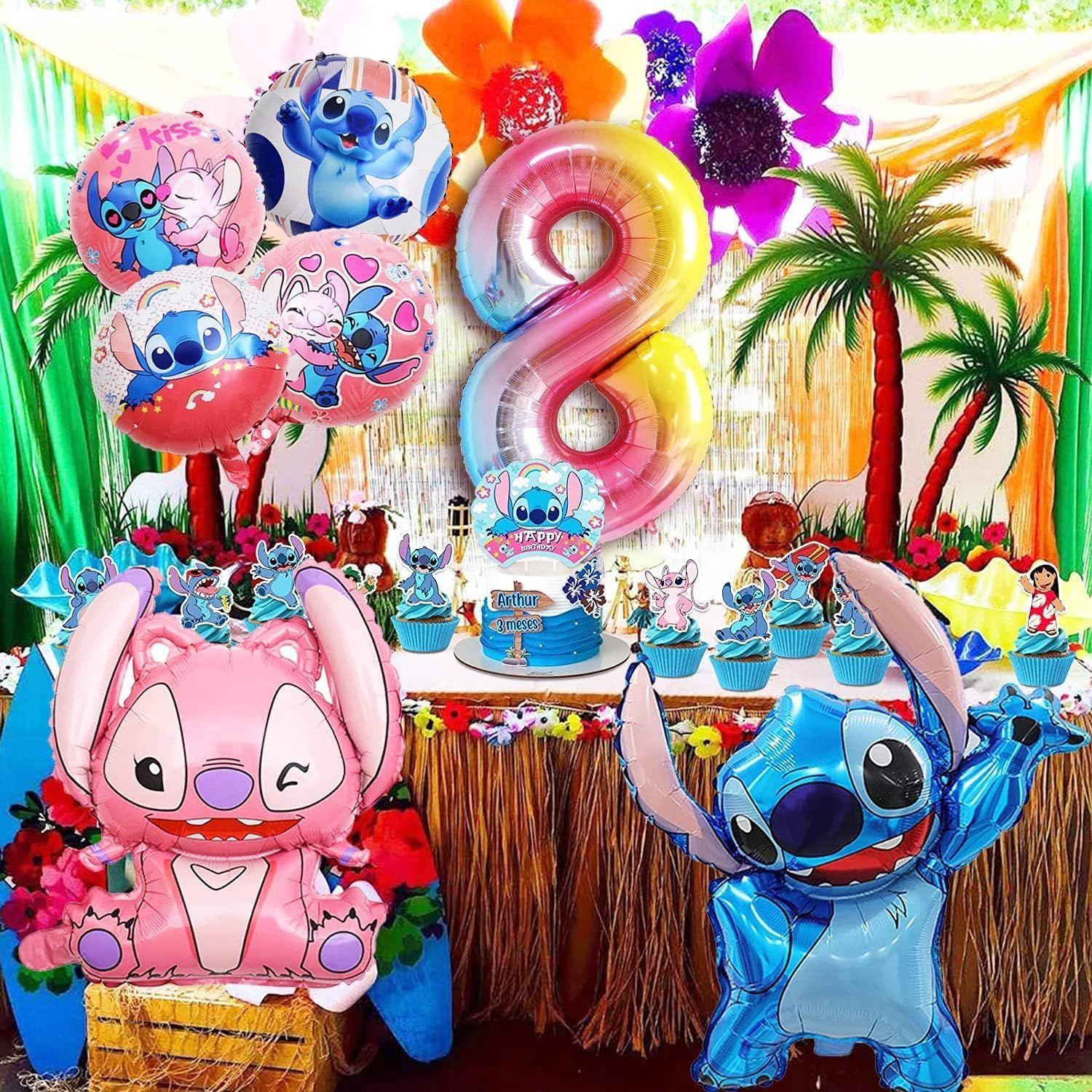 8 Ans Ballons Anniversaire 8 Ans, 7 Pices Stitch Dcoration... - 5