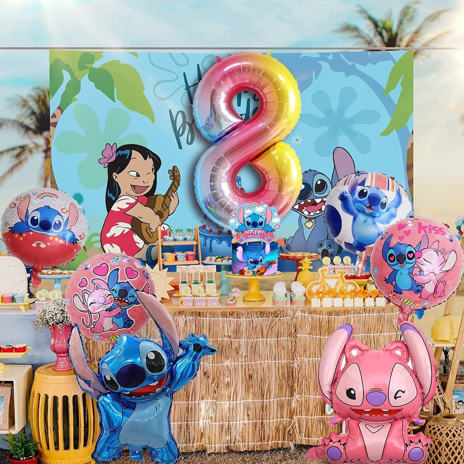 8 Ans Ballons Anniversaire 8 Ans, 7 Pices Stitch Dcoration... - 6