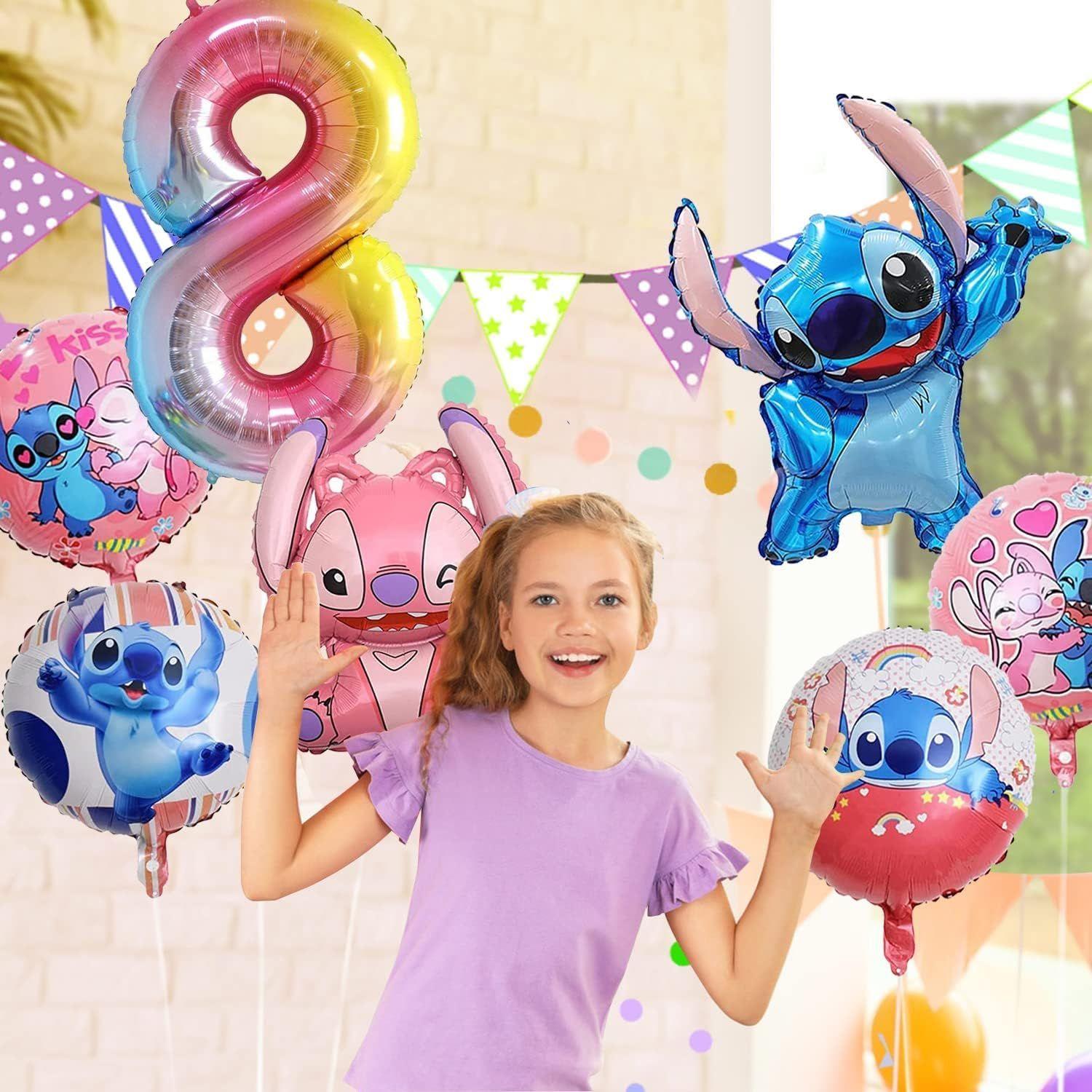 8 Ans Ballons Anniversaire 8 Ans, 7 Pices Stitch Dcoration... - 7