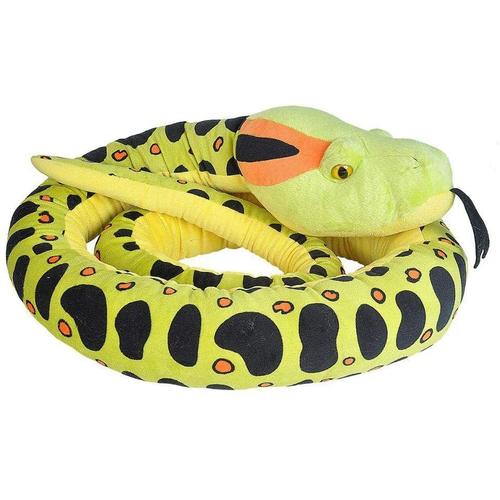 Peluche Jumbo Serpent Anaconda De 280 Cm Jaune Noir