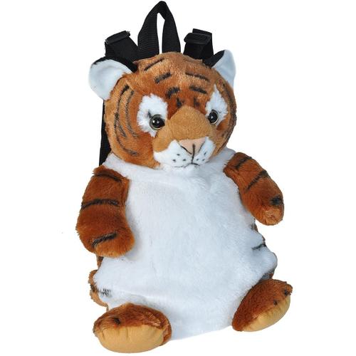 Peluche Tigre En Forme Du Sac À Dos De 36 Cm Marron Blanc