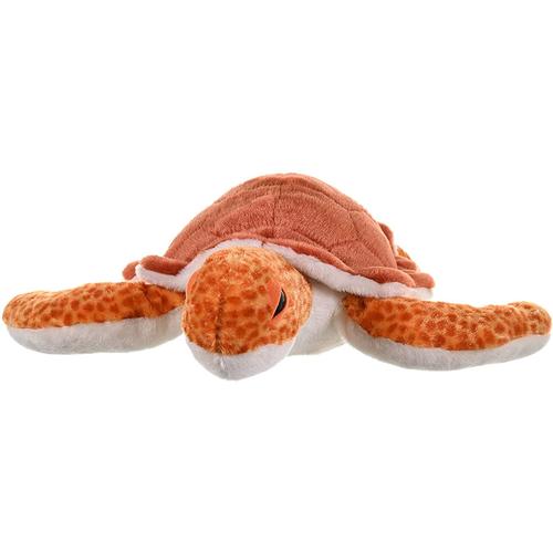 Peluche Caouanne Tortue De Mer De 30 Cm Marron Blanc