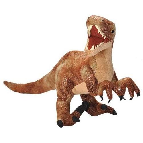 Peluche Velociraptor Dinosaure De 43 Cm Marron