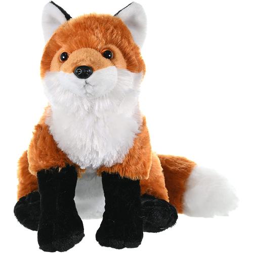 Peluche Ck Renard De 30 Cm Marron Blanc Noir