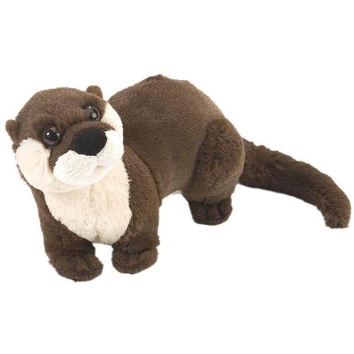 Peluche Loutre De 20 Cm Brun Blanc