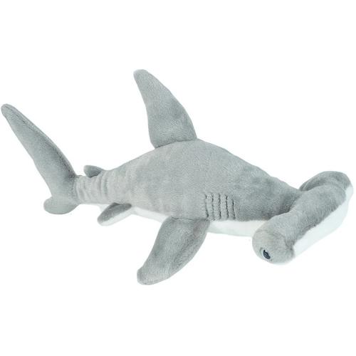 Peluche Requin Marteau De 20 Cm Gris Blanc